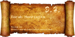 Darab Henrietta névjegykártya